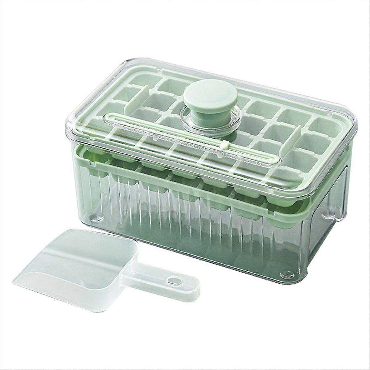 Ice Tray for Freezer Ice Cube Tray with Lid&Bin 56PCS Ice Cube Tray-B