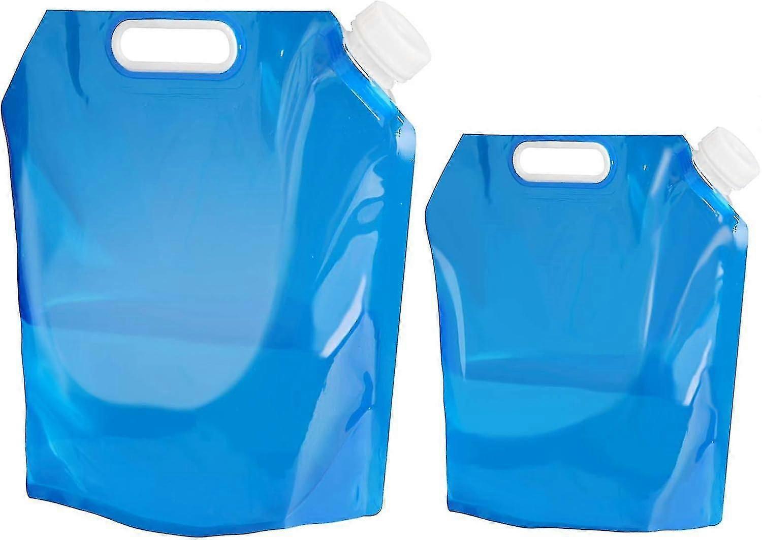 2er Pack 5l / 10l Wasserträger Faltbarer Trinkwasserbehälter, Outdoor-Faltwasserbeutel