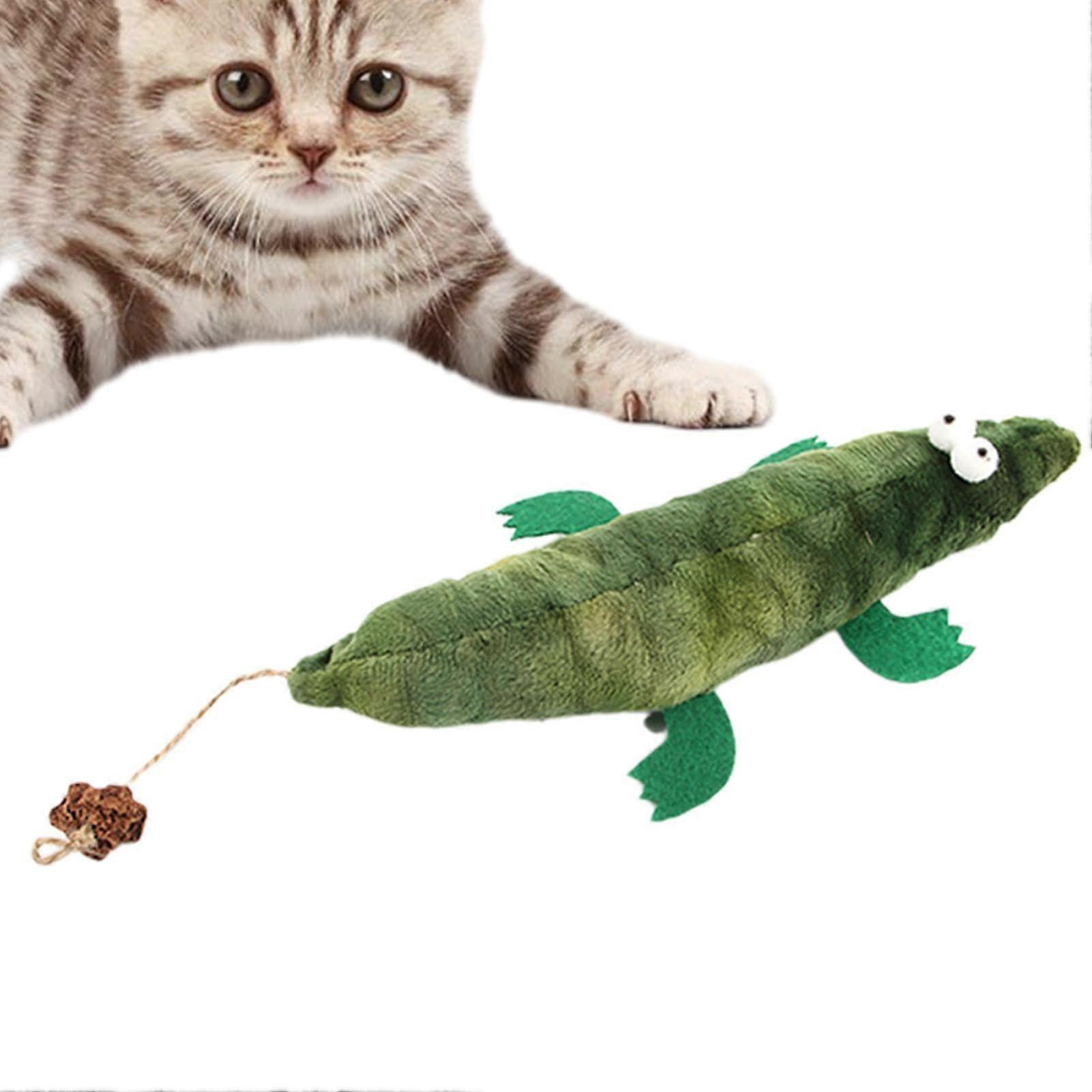 Plush Cat Toys For Cats, Soft Crocodile Plush Toy For Kitten Teething Toy, Cat Chew Toy