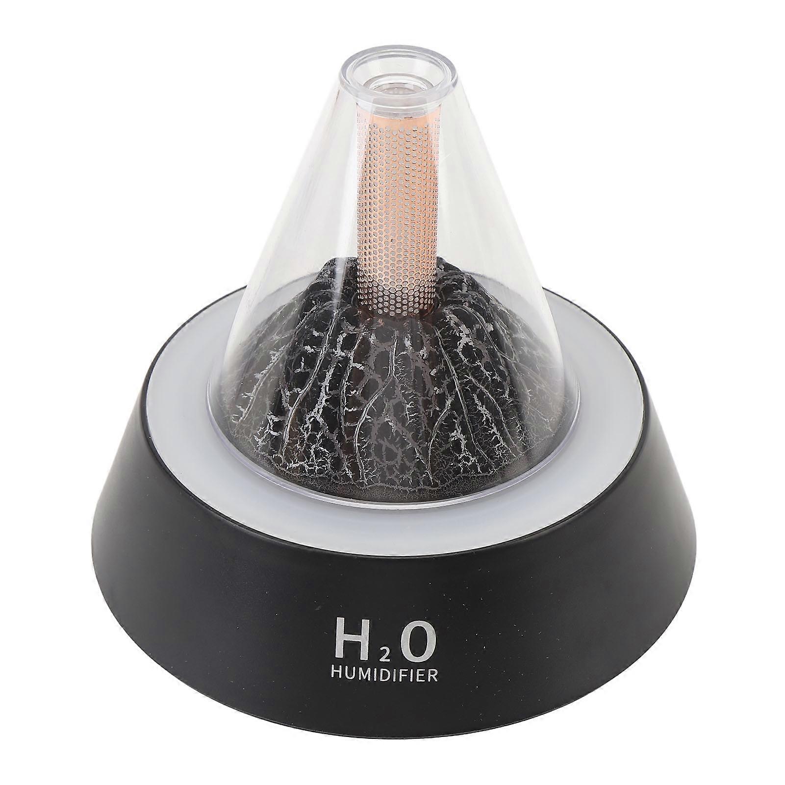 Volcano Diffuser Humidifier 80ml Essential Oil Diffuser Aromatherapy Diffuser Waterless Auto Off for Home Bedroom Office Warm Light RGB 