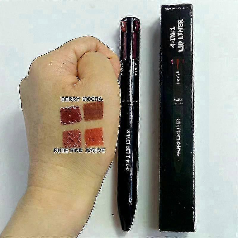 Waterproof 4-in-1 Makeup Pen for Eyebrows, Eyeliner, and Lipliner with Long-Lasting and Sweatproof Features
