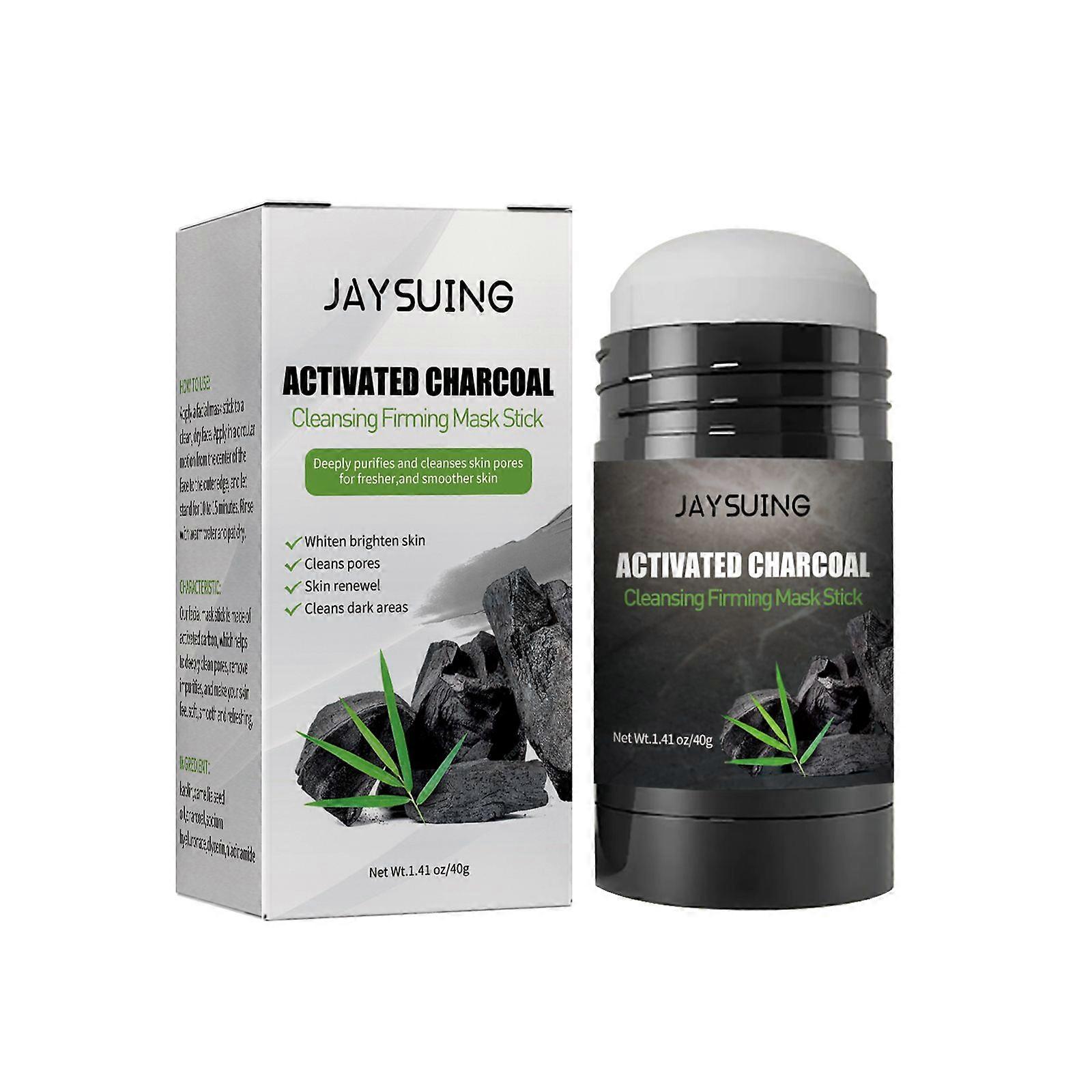Jaysuing Activated Carbon Cleansing Mask Stick Facial Care Cleansing Pore Blackhead Daub-Type Solid Mask