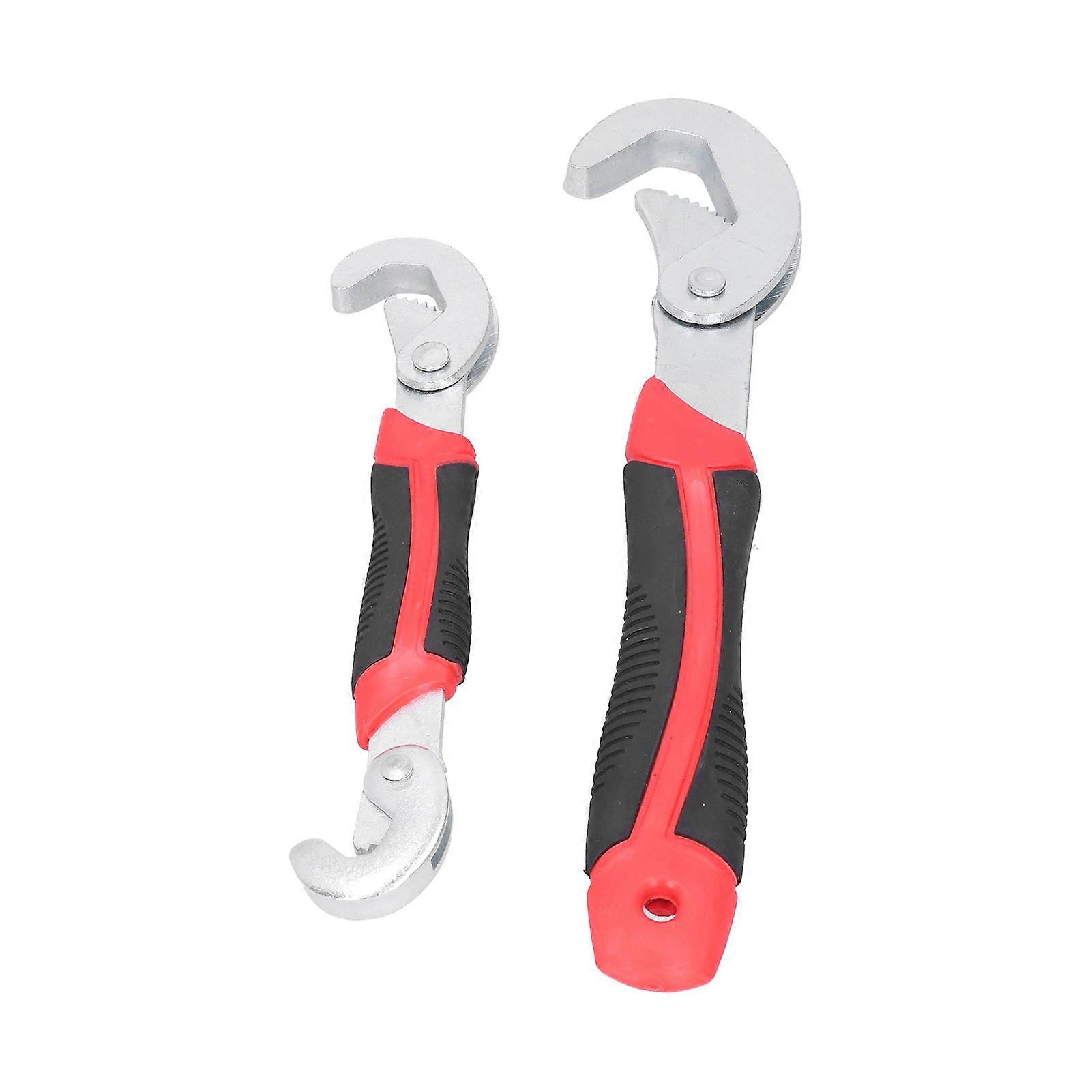 2 Pcs Adjustable Wrench Multifunctional High Hardness Portable CRV Steel Hardware Tools