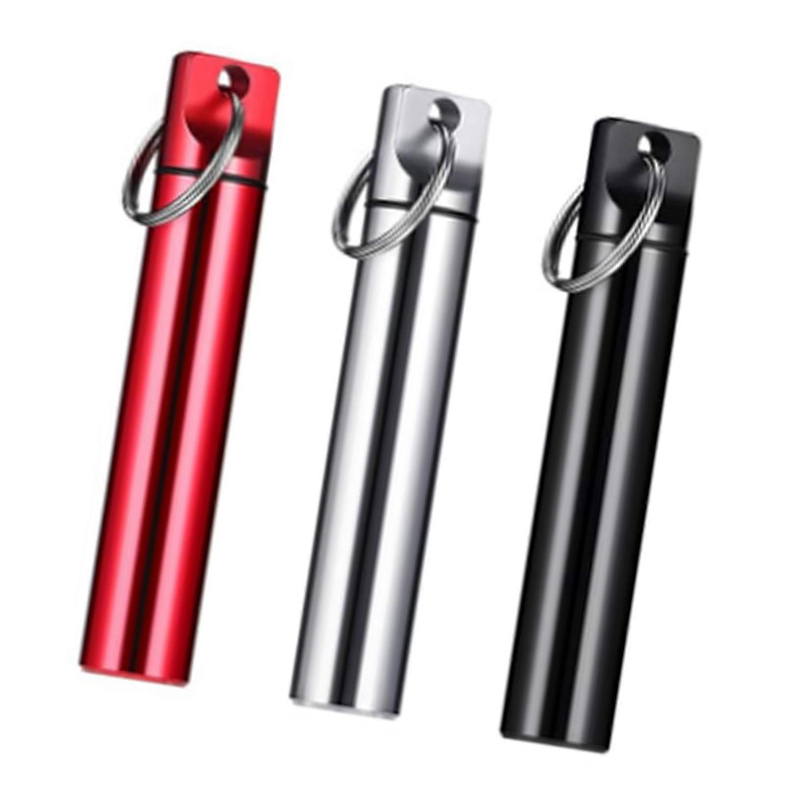 موزع المسواك الألومنيوم مع نغمة مزدوجة الانتهاء من حالة الطب المحمولة للماء للسفر المشي لمسافات طويلة مكتب متعدد الألوان