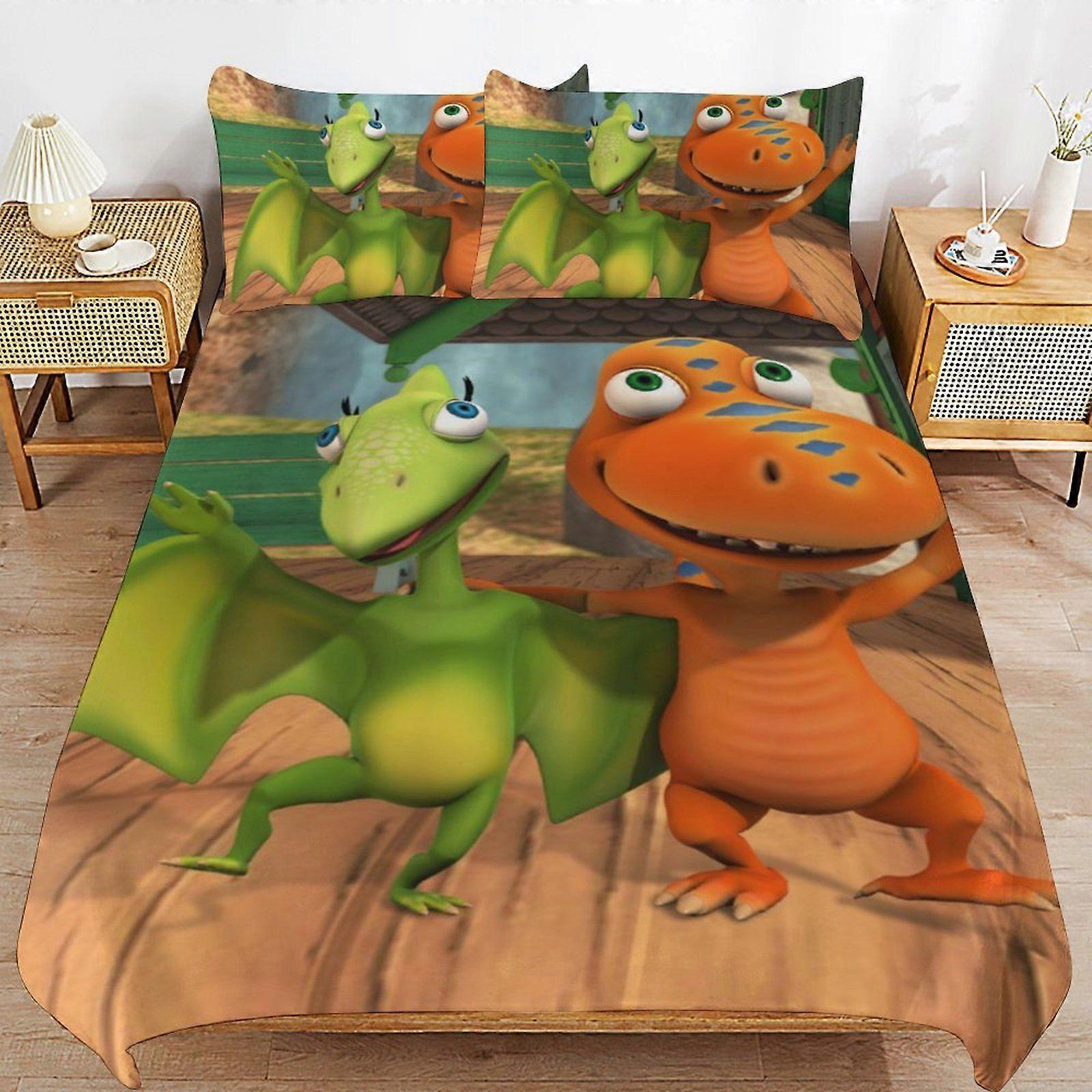 d292 Dinosaur Train Everyday Sleep Fit Quality Closure Smooth Surface Texture Duvet Cover Sets Family Use b292