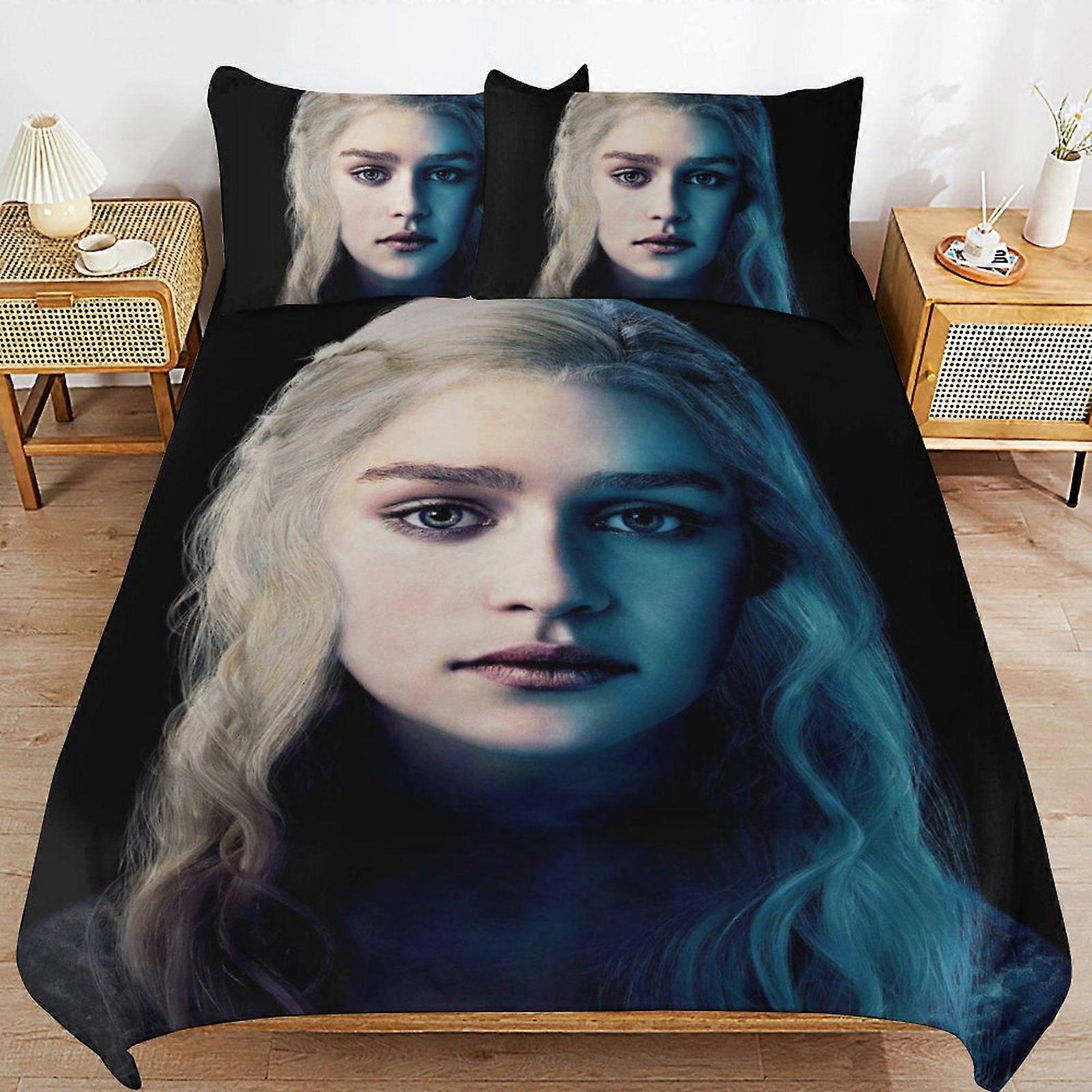 u282 Game of Thrones Breathable Fabric Quality Comfort Easy Clean Secure Zipper Duvet Cover Sets for Sleeping Use n282