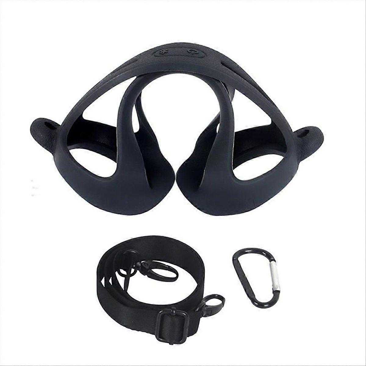 Silicone Bluetooth-Compatible Speaker Case with Carabiner Waterproof Protective Sleeve Adjustable S