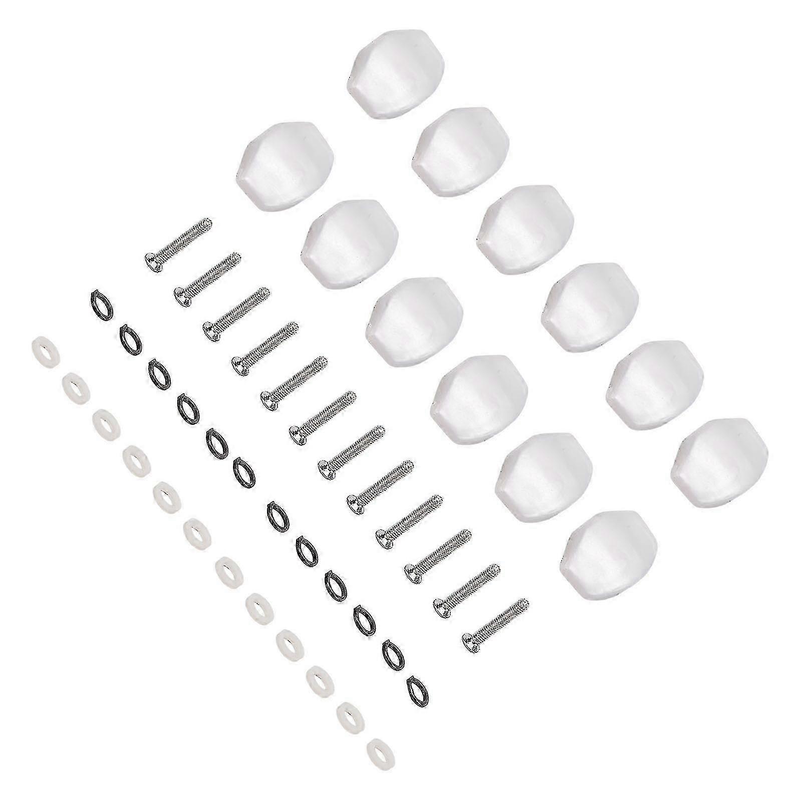 12Pcs Guitar Tuning Pegs Buttons Plastic Machine Head Tuner Knobs for Folk Classical GuitarsSmall Squares