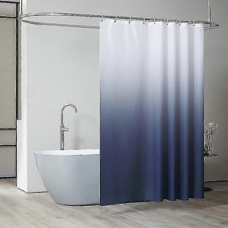 Extra Wide Mildew Resistant Dark Grey Shower Curtain