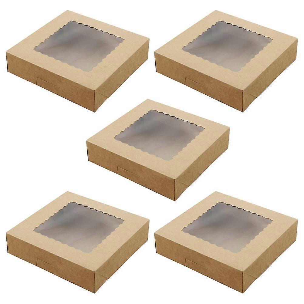 Cupcake Boxes with Cover Gift Laundry Soap Dispenser Dessert Container Case 5 Pcs