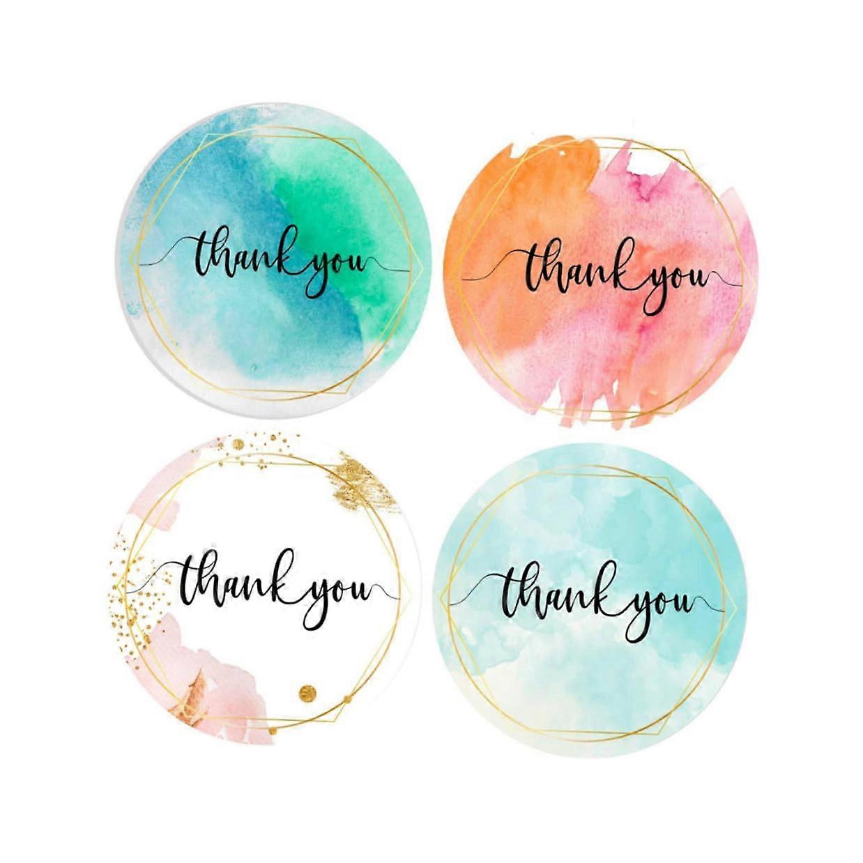 500pcs Round Thank You Stickers for Packaging Seals Party Favors Birthday Wedding Decor