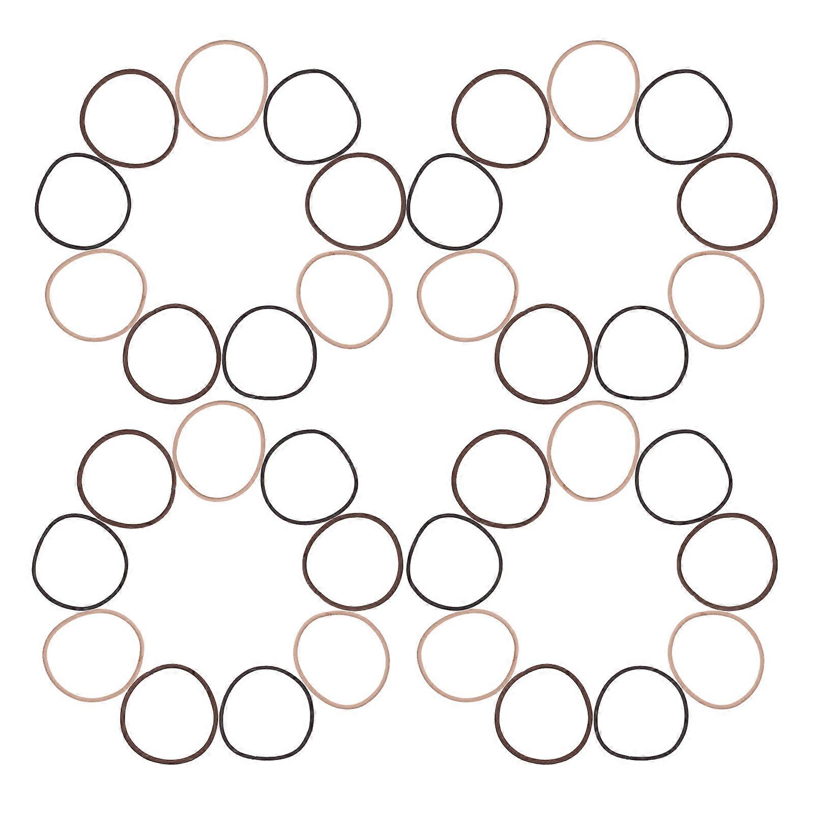 Light Brown Plastic Hair Ties for Kids Comfortable Use 100Pcs Pack