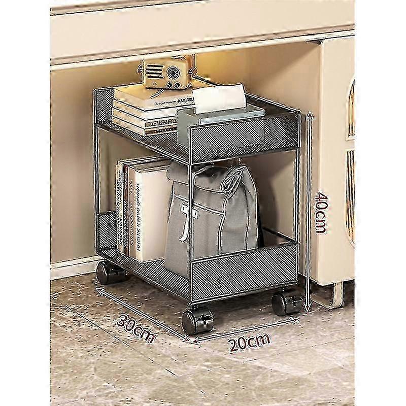 Medium Black Portable Under Desk Storage Basket
