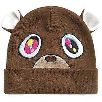 Gestrickte Wollmützen für Damen und Herren – Kanye West College Dropout Graduation Bear