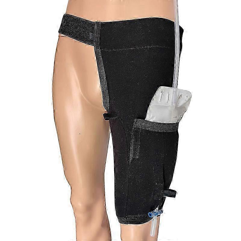 מחזיק תיק קטטר לרגליים, כיסוי מחזיק שקית רגל שתן עם חגורת מותניים, שרוול תיק רגל פולי לשקית שתן בריחת שתן, רחיץ ועמיד