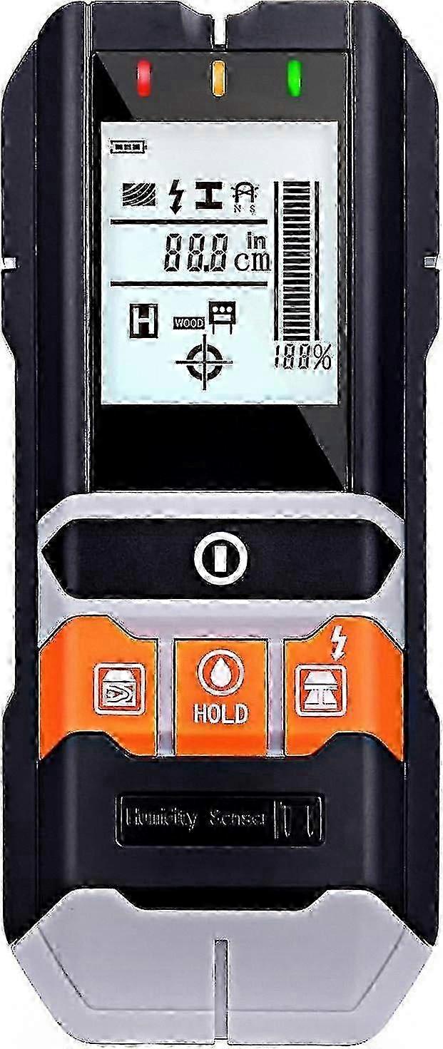 Dual Function Wall Scanner and Moisture Detector - 6 Mode Stud Finder for Locating Wood, Metal, and Electrical Wiring