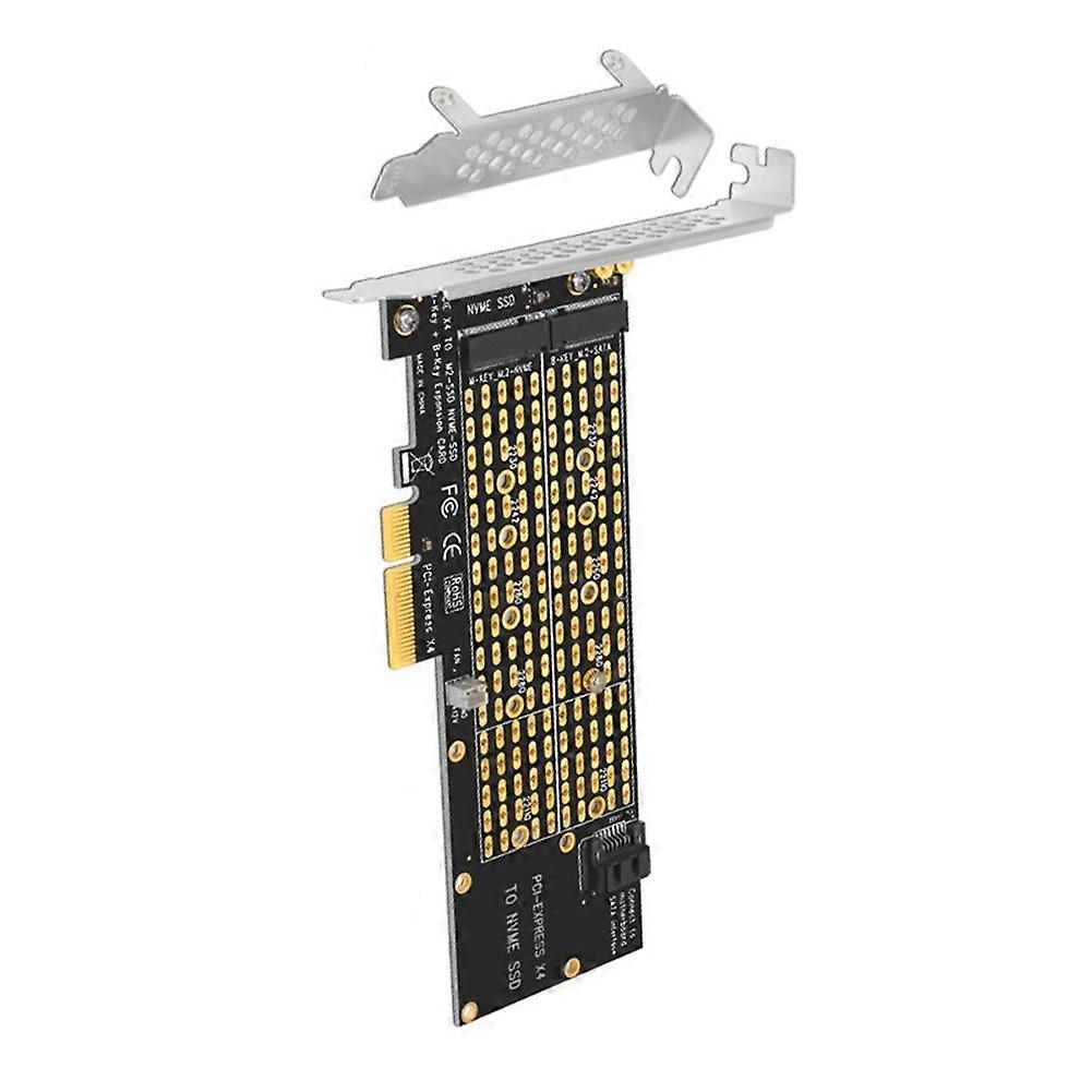 PCIE to M2 Adapter M.2 NVMe Key-M NGFF Key-B Adapter with SATA3.0 Cable for 2230 2242 2260 2280 2211
