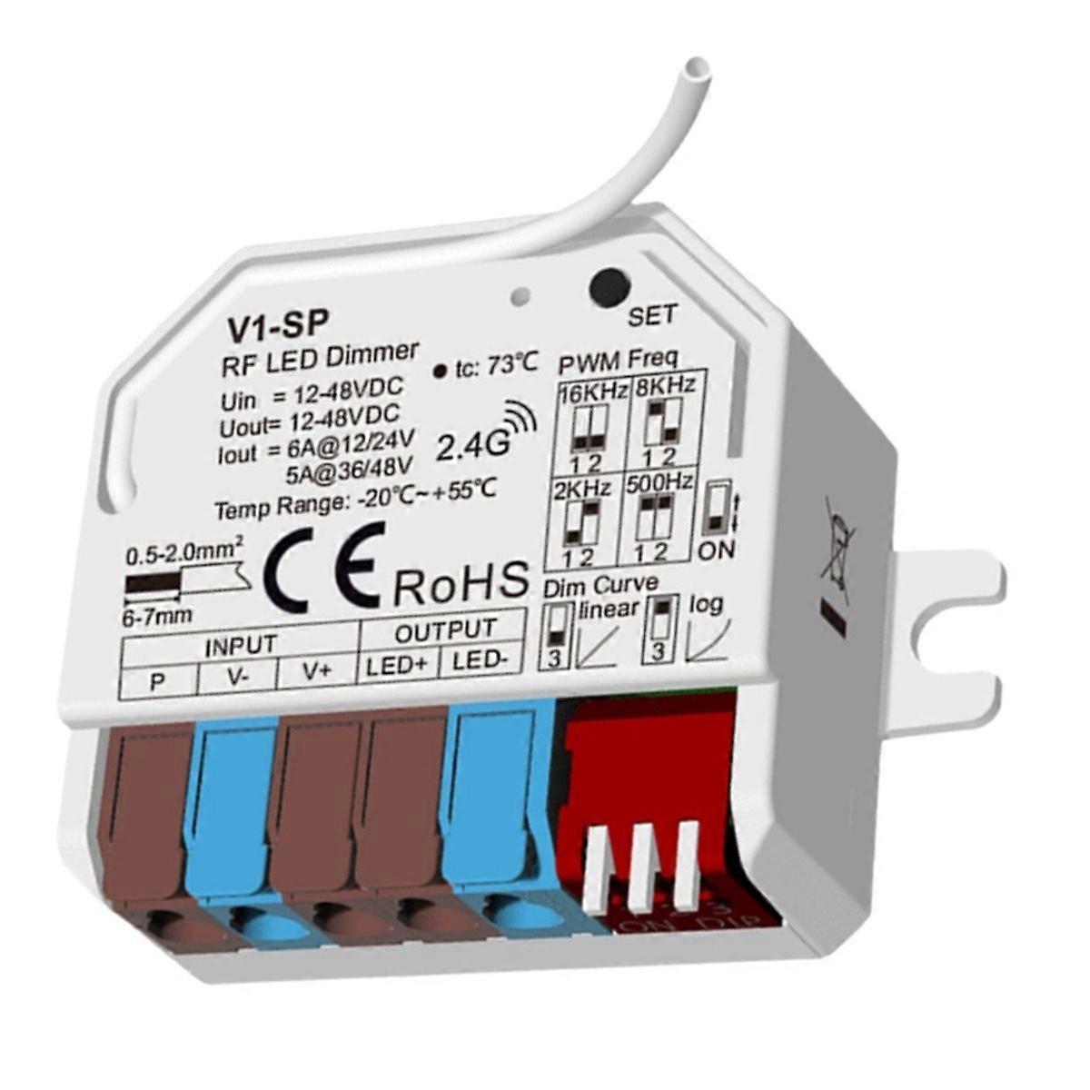 V1-SP Tuya Smart Cloud Dimming Push LED Controller Single Channel Constant Voltage Brightness Adjust