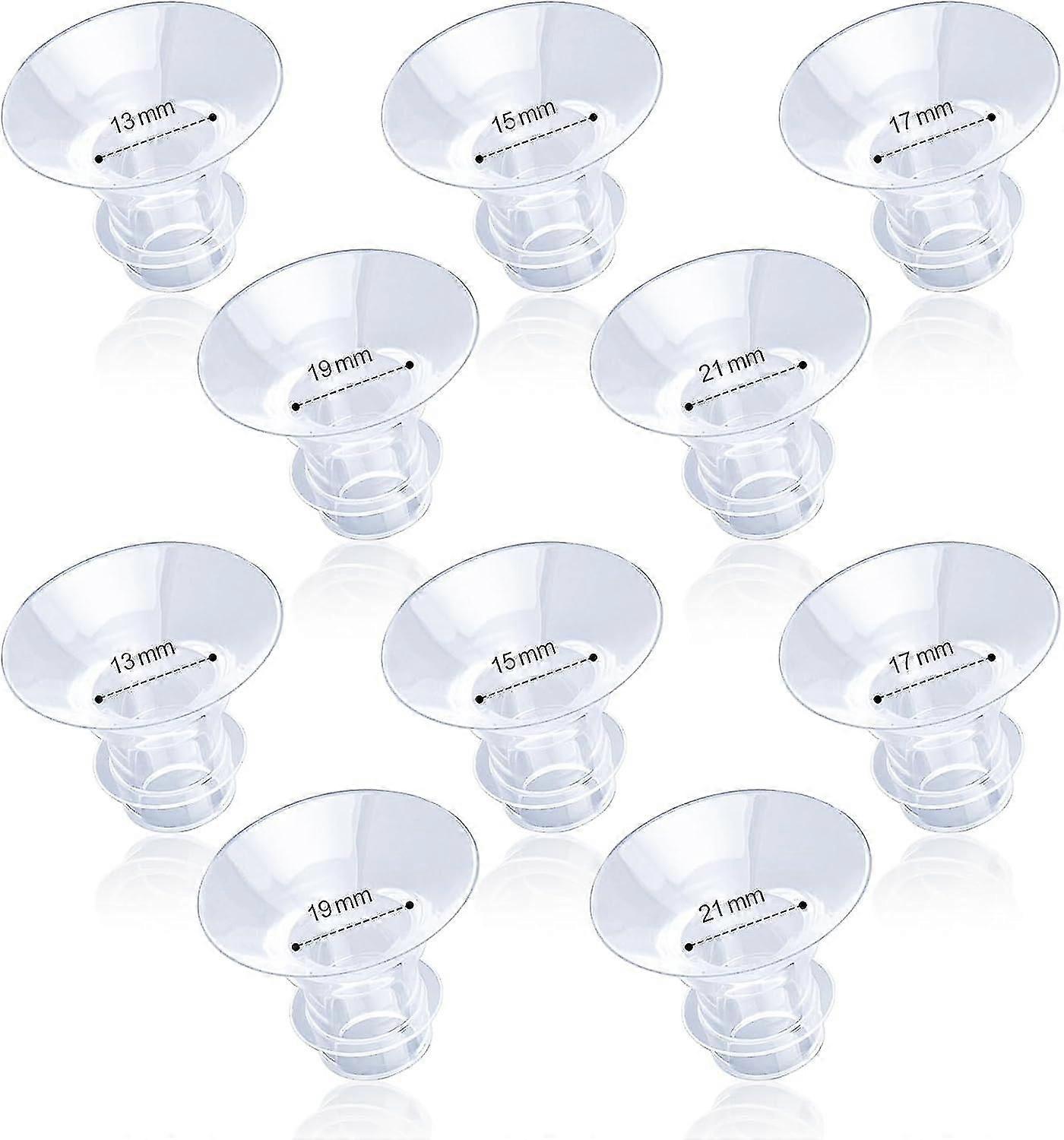 10 Pcs Silicone Breast Pump Flange Inserts 13-21mm