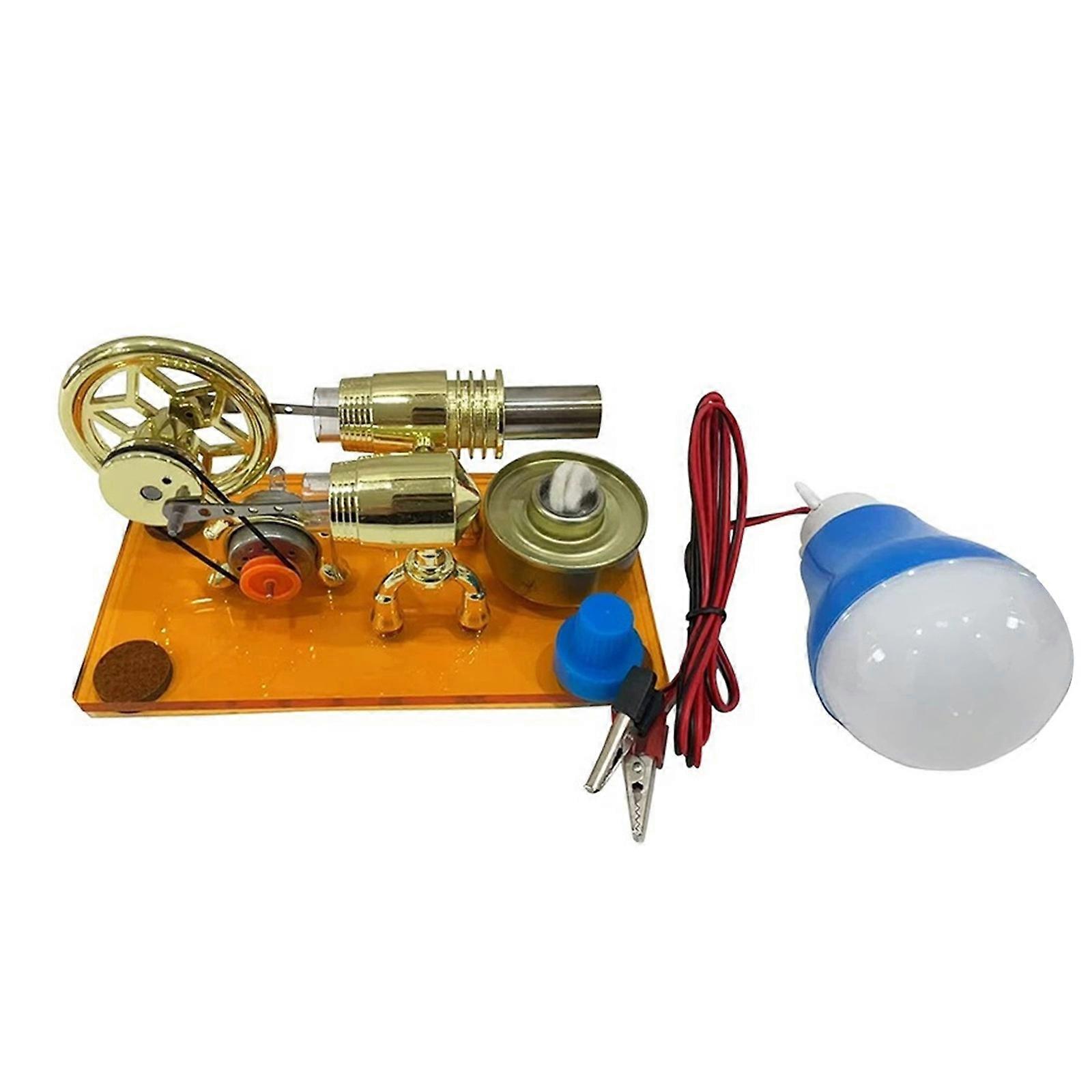 Thermal Energy Conversion Demonstration Model Stirling Engine Steam Physics Lab Equipment With Safety Alloy Structure Multicolor