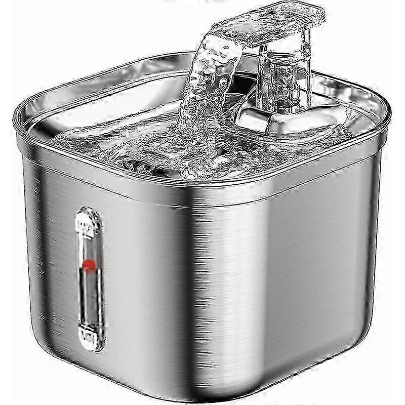 2.2L Cat Fountain, Ultra-Quiet Water Pump, Multiple Filters, Adjustable Water Flow