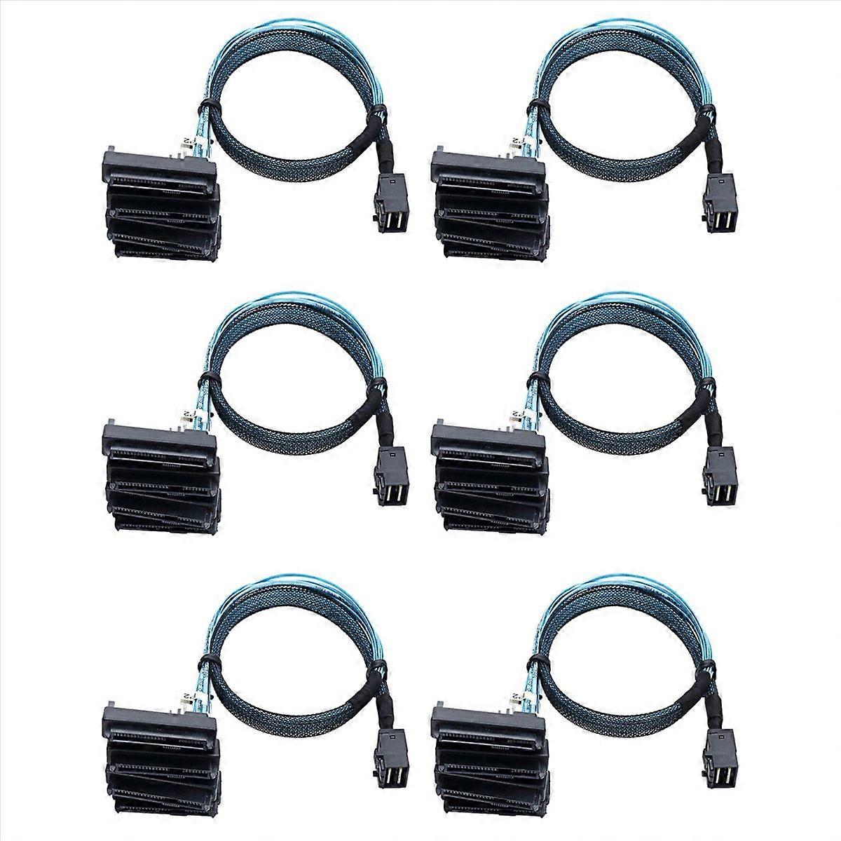 6X Mini SAS SFF-8643 to 4X29Pin SFF-8482 Hard Disk Server Cable 3.33TF/1M