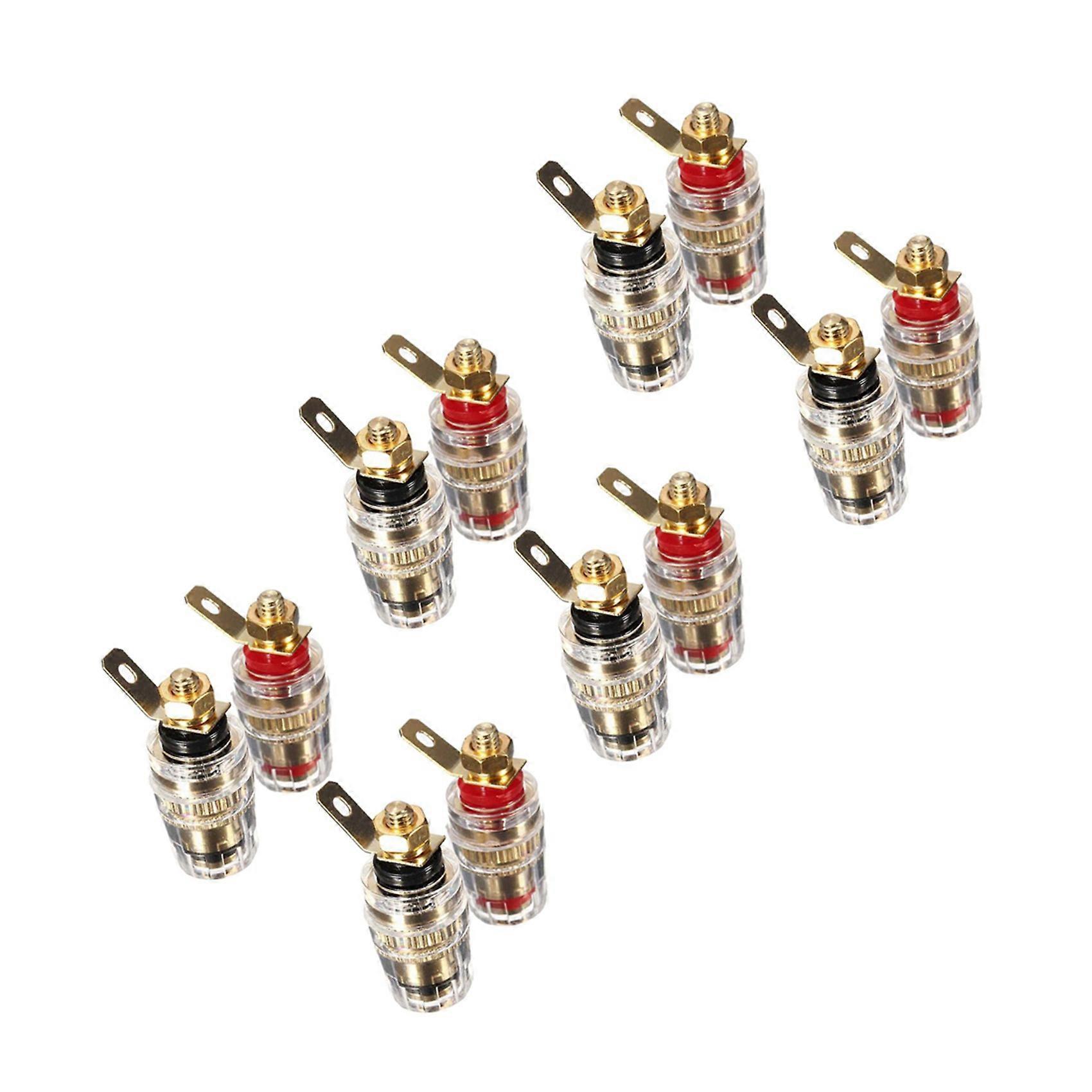  12Pc Amplifier Speaker Terminal Binding Post 4mm Banana Plug Jack