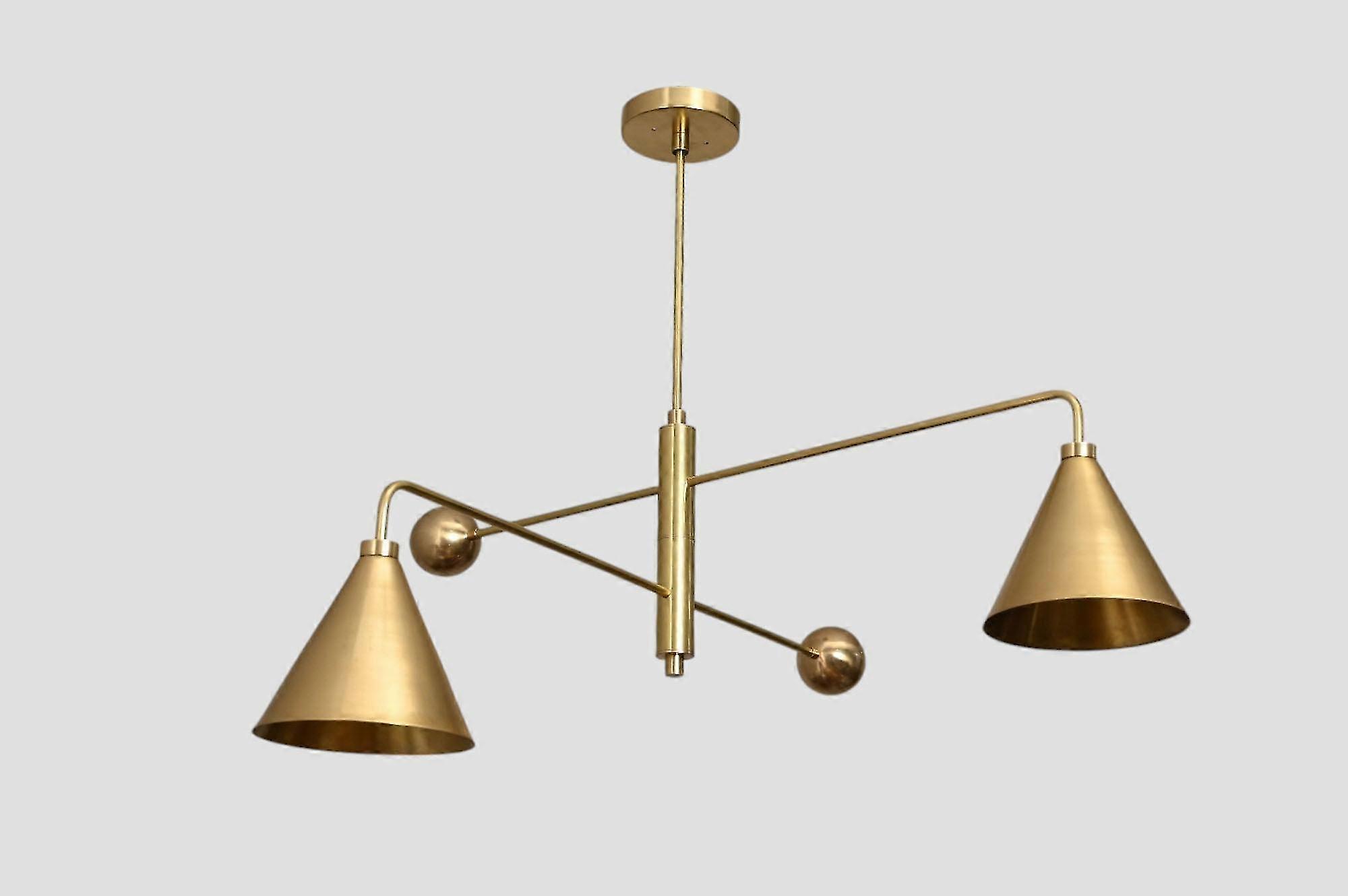 Mid-century Sputnik Chandelier With 2 Adjustable Arms – Sleek, Modern