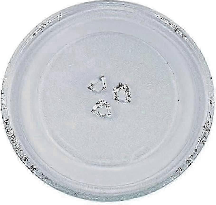 Placa de vidro giratório de micro-ondas universal com 3 luminárias, 24,5 cm