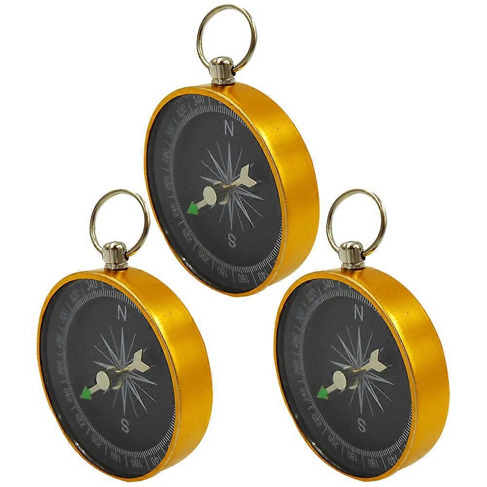 Keychain Compass Pocket Compass for Camping Survival 9Pcs Set