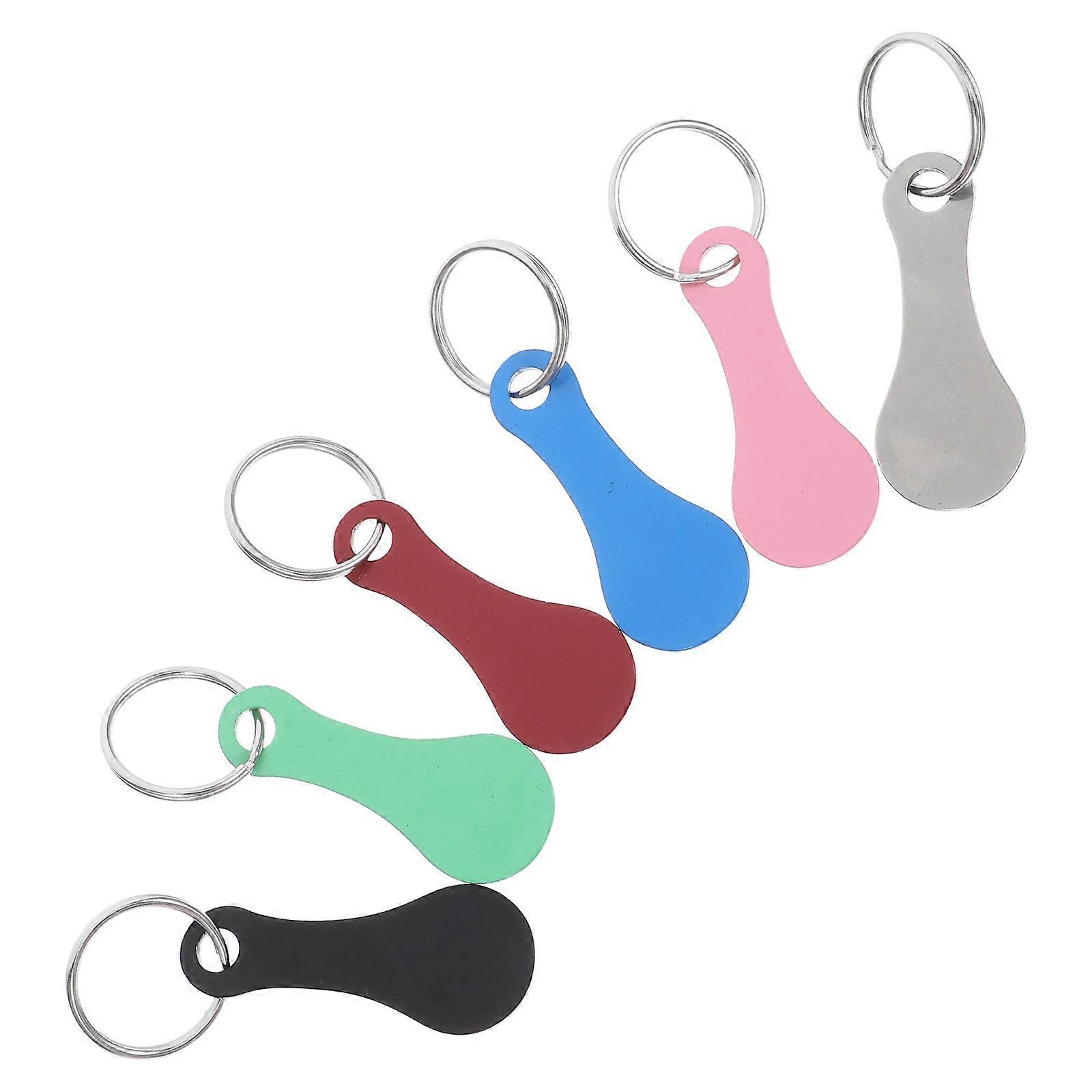 Cart Quarter Keychain Compact Shopping Carts Assorted Color for Keychain Attachment 6Pcs