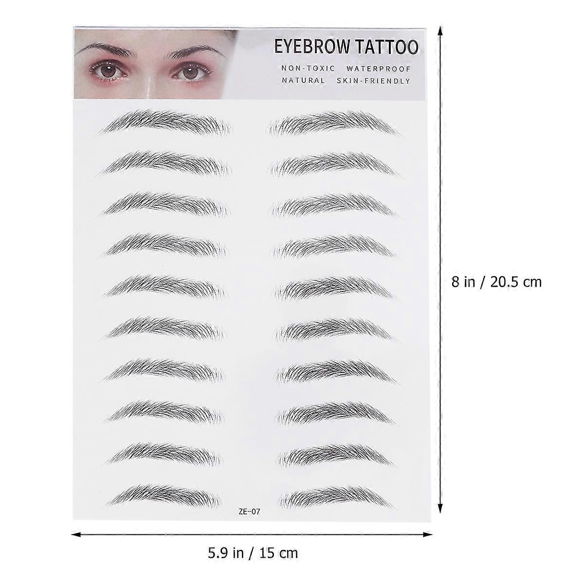 Artificial Eyebrow Transfer Stickers for Makeup Use 2Pcs Black Eyebrow Tool