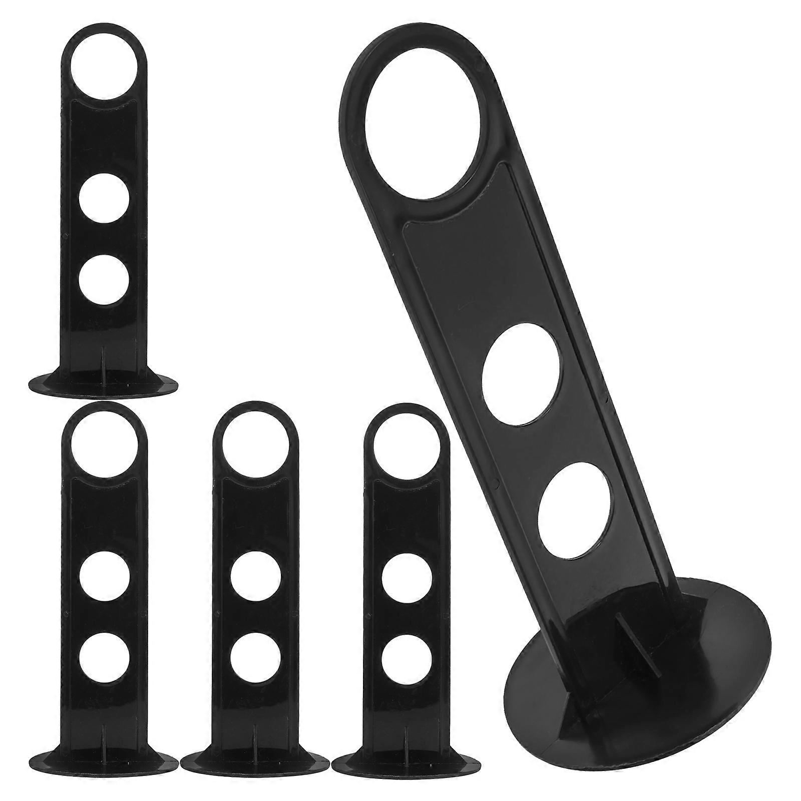 Soccer Cone Holder for Storage Use Versatile Plastic Stand with Ample Space for Logo Discs 5Pcs Black