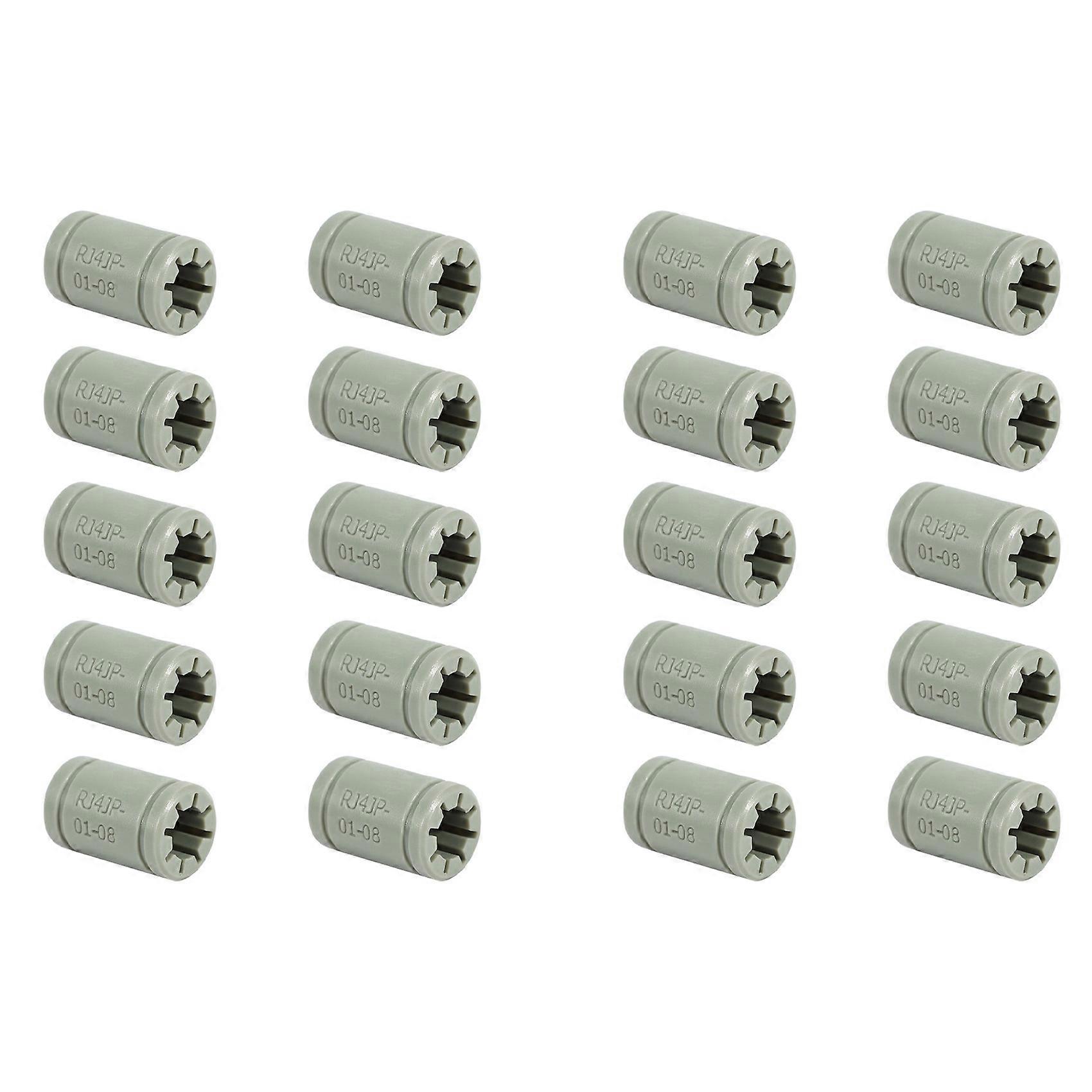 20Pcs Plastic 8 mm Linear Anet Bearing Same As Rj4Jp-01-08 Ball Bearing for Anet A8 Prusa I3 3D Printer