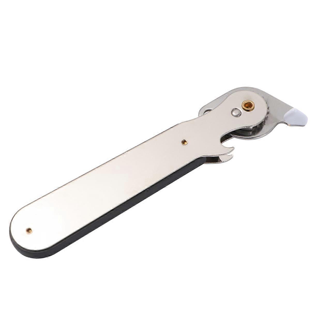 Manual Can Opener with Bottle Opener, Smooth Edge Stainless Steel, Heavy Duty for Kitchen and Camping