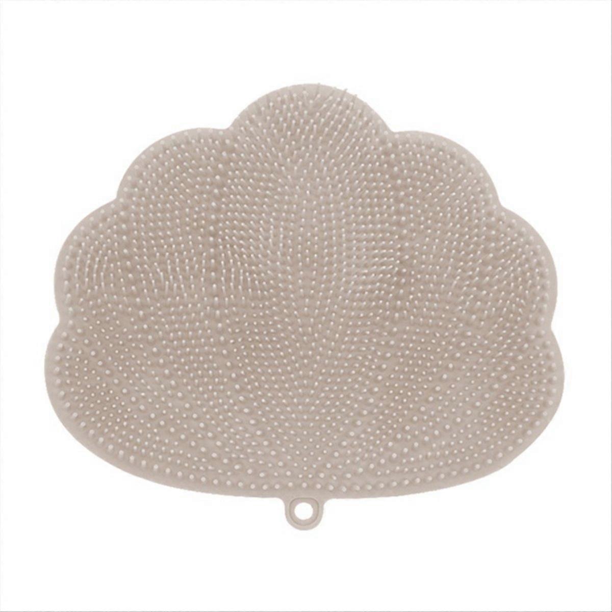 Wall-Mounted Hands-Free Back&Foot Scrubber with Suction Cups -Khaki