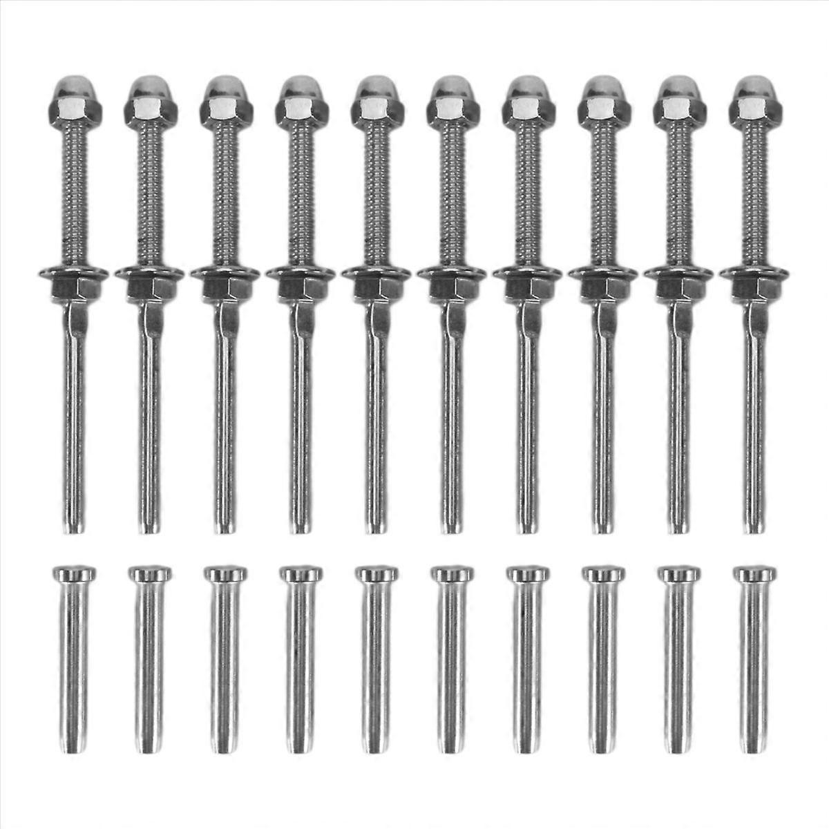 Threaded Bolt And Pedal Ball Cable Railing Kit End Fitting 0.32 Cm