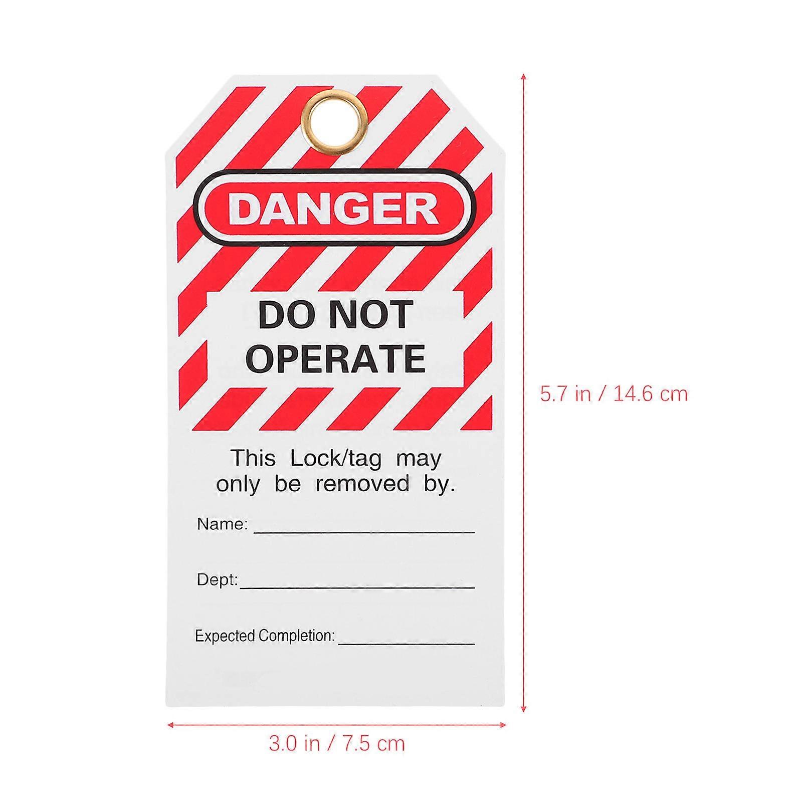 10pcs Lockout Tags Danger Tags Do Not Operate Tags Lockout Hanging Tags for Factory Equipment