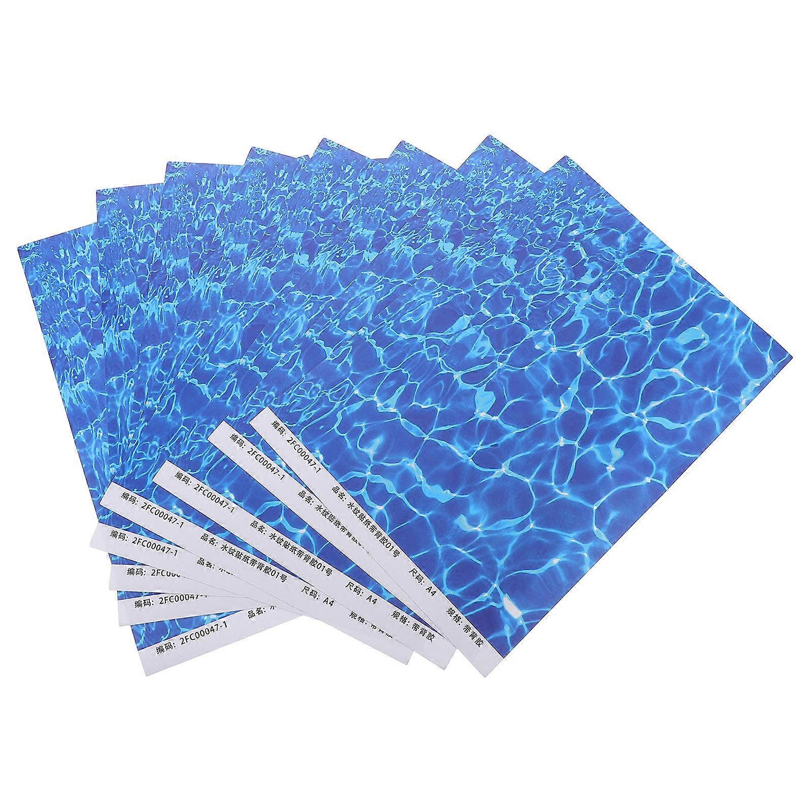 Water Grain Wall Sticker for Decor 10 Sheets Smooth Surface Removable