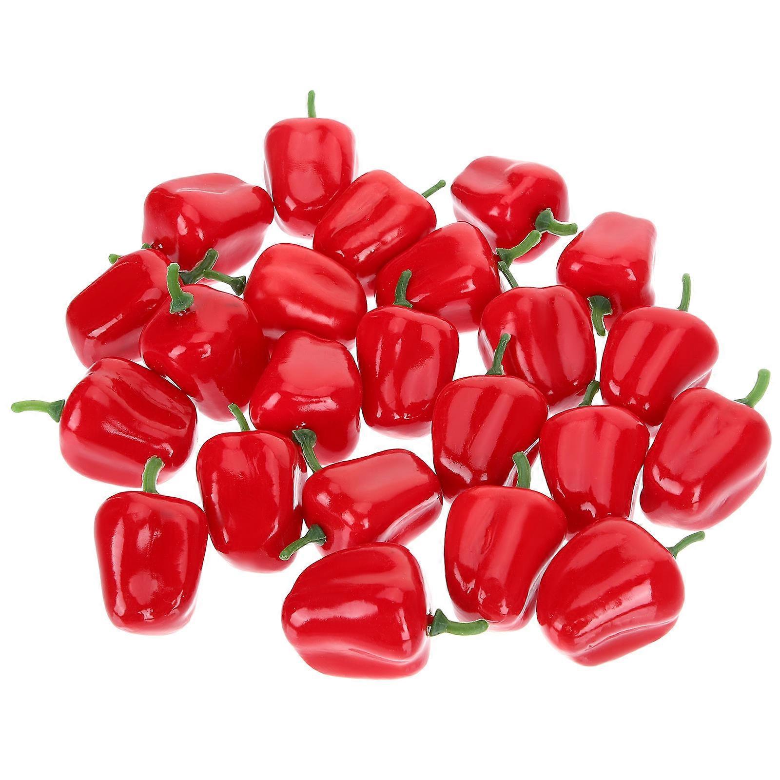 Red Artificial Vegetables Simulation Vegetables Set for Playing 80Pcs Educational Toys