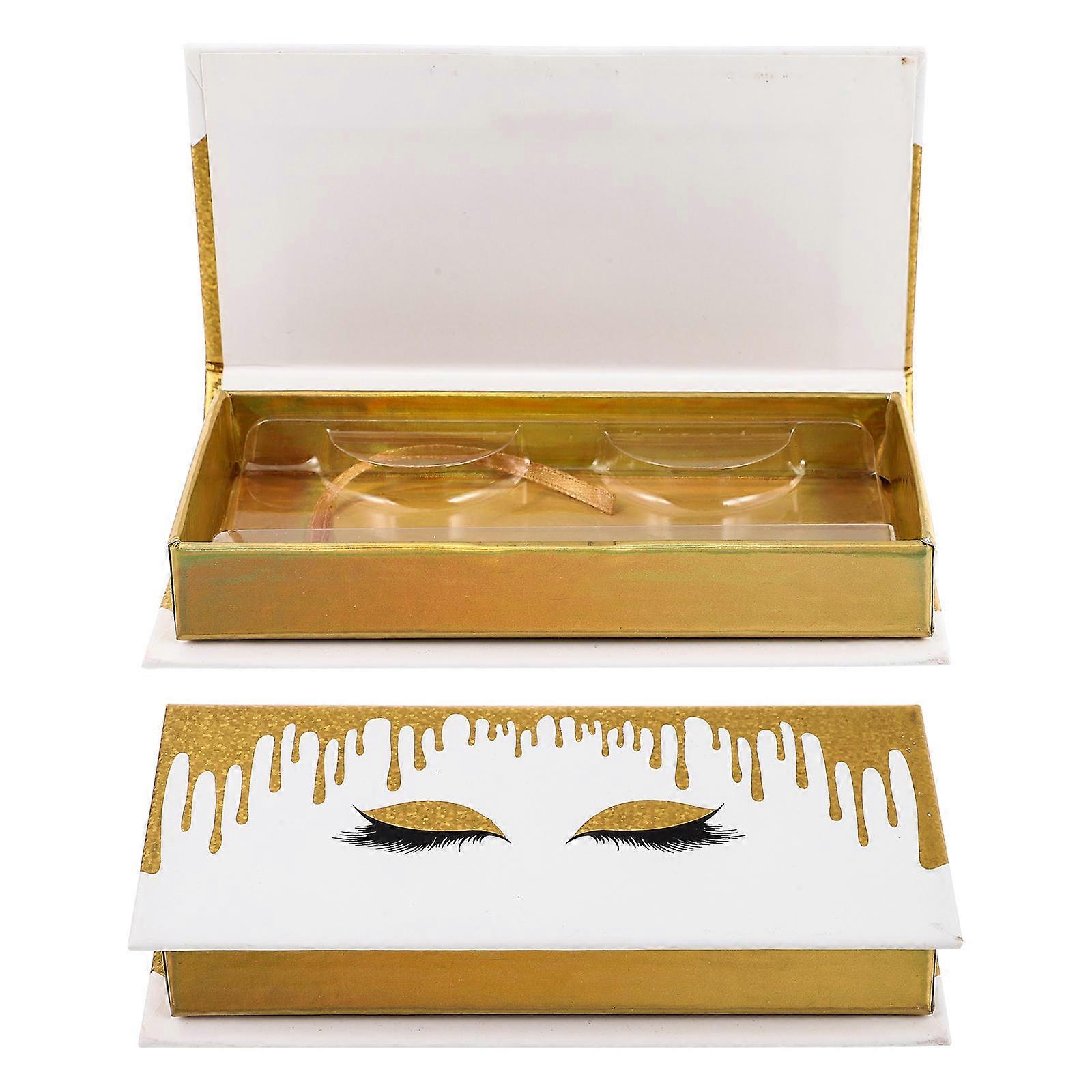 False Eyelash Case Paper Boxes for Storage Use 2Pcs Portable Eyelash Holder