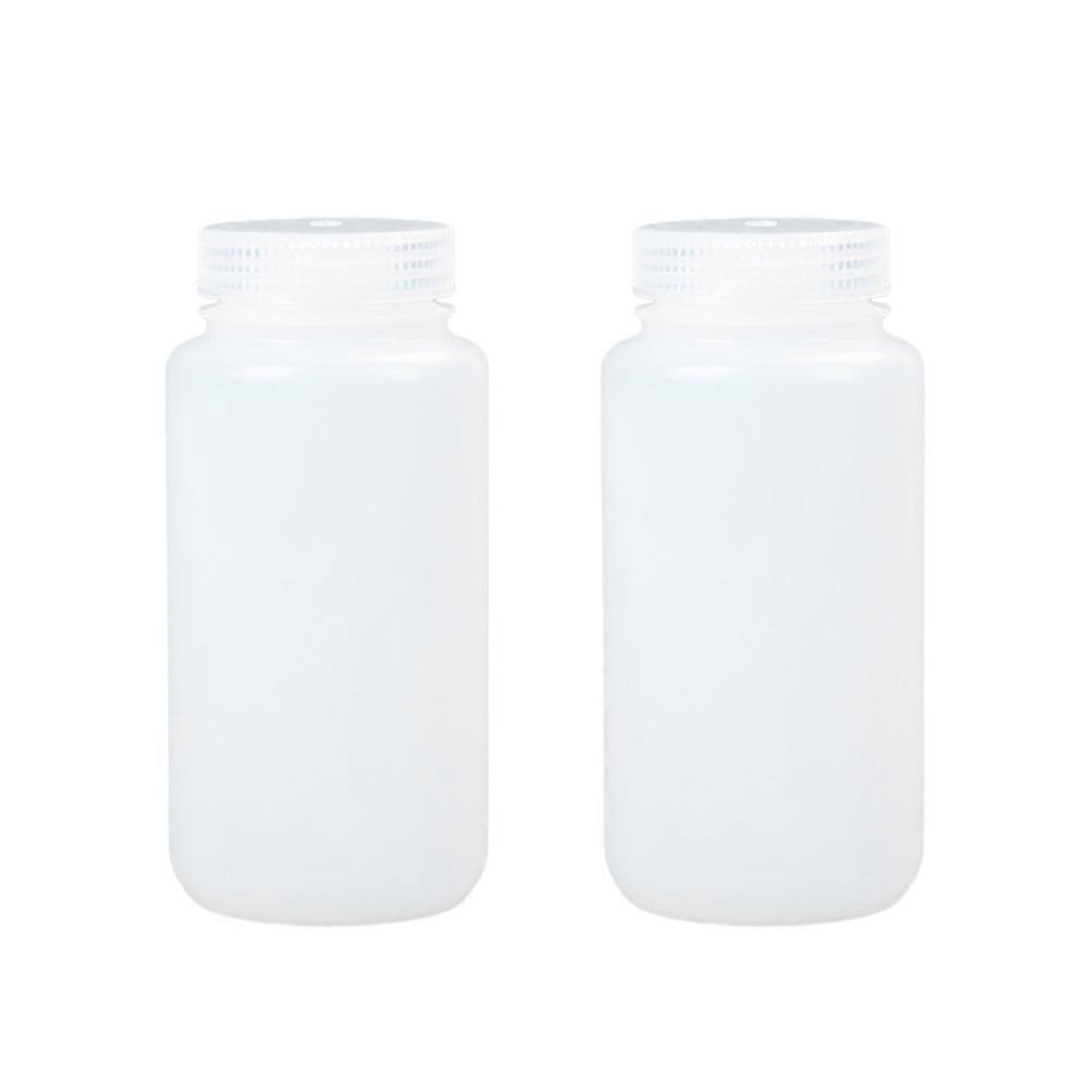 2Pcs White Hdpe Plastic Disinfection Liquid Bottle for Storage Use