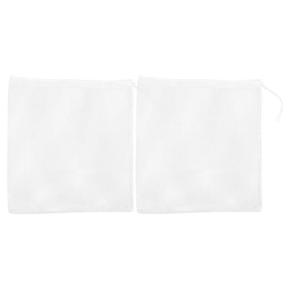 Mesh Pump Filter Bag 2Pcs Filter White 47X47X1CM Easy Replacement Suitable For Fish Tank Pump