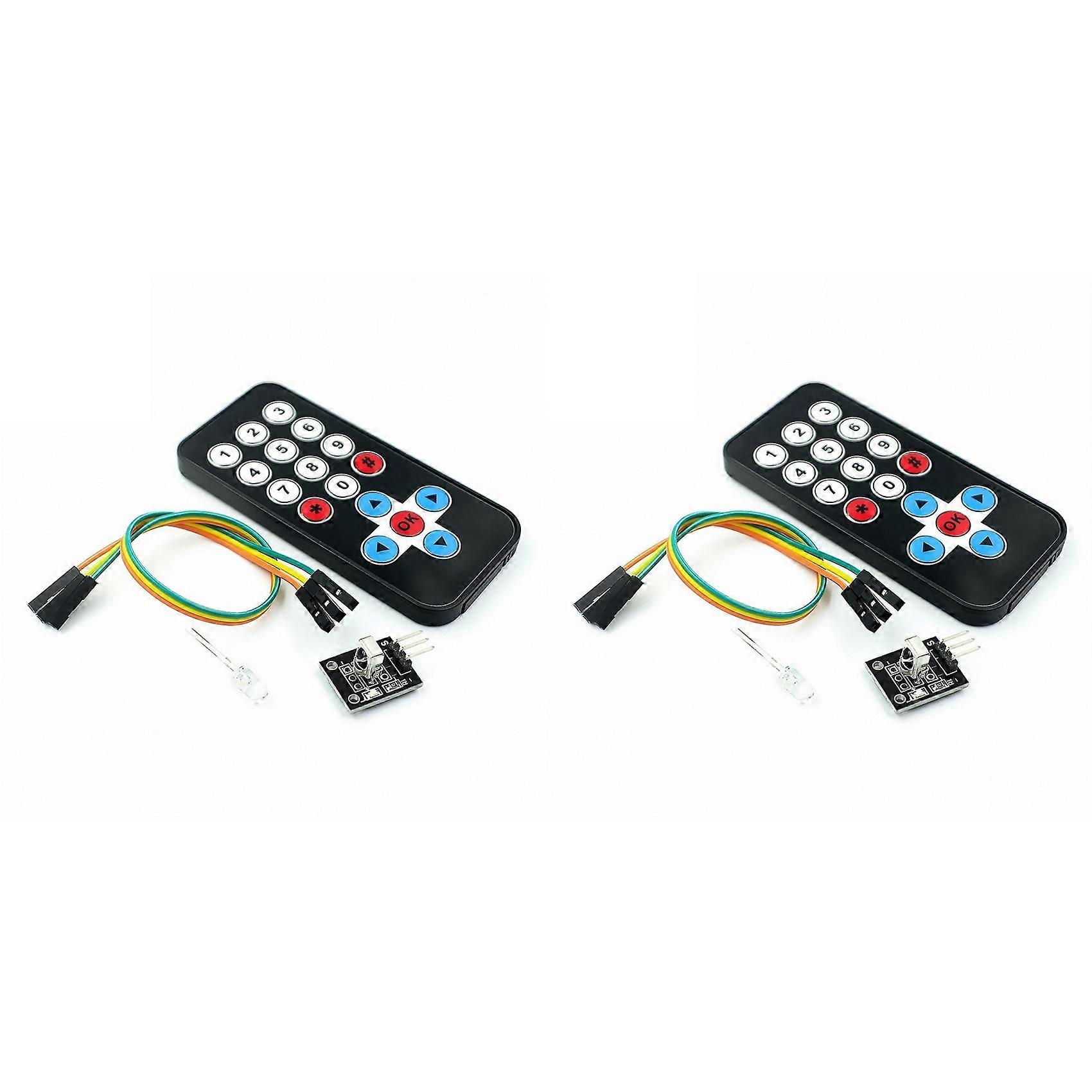 2X Remote Control Module HX1838 Infrared Wireless Remote Control Kit Remote Control Robot Multi-Functional Module