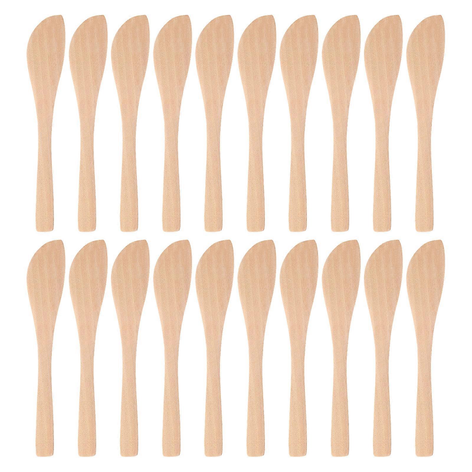 Wood Cheese Spreader Dumpling Spoon for Cooking Tasks 30Pcs Kit