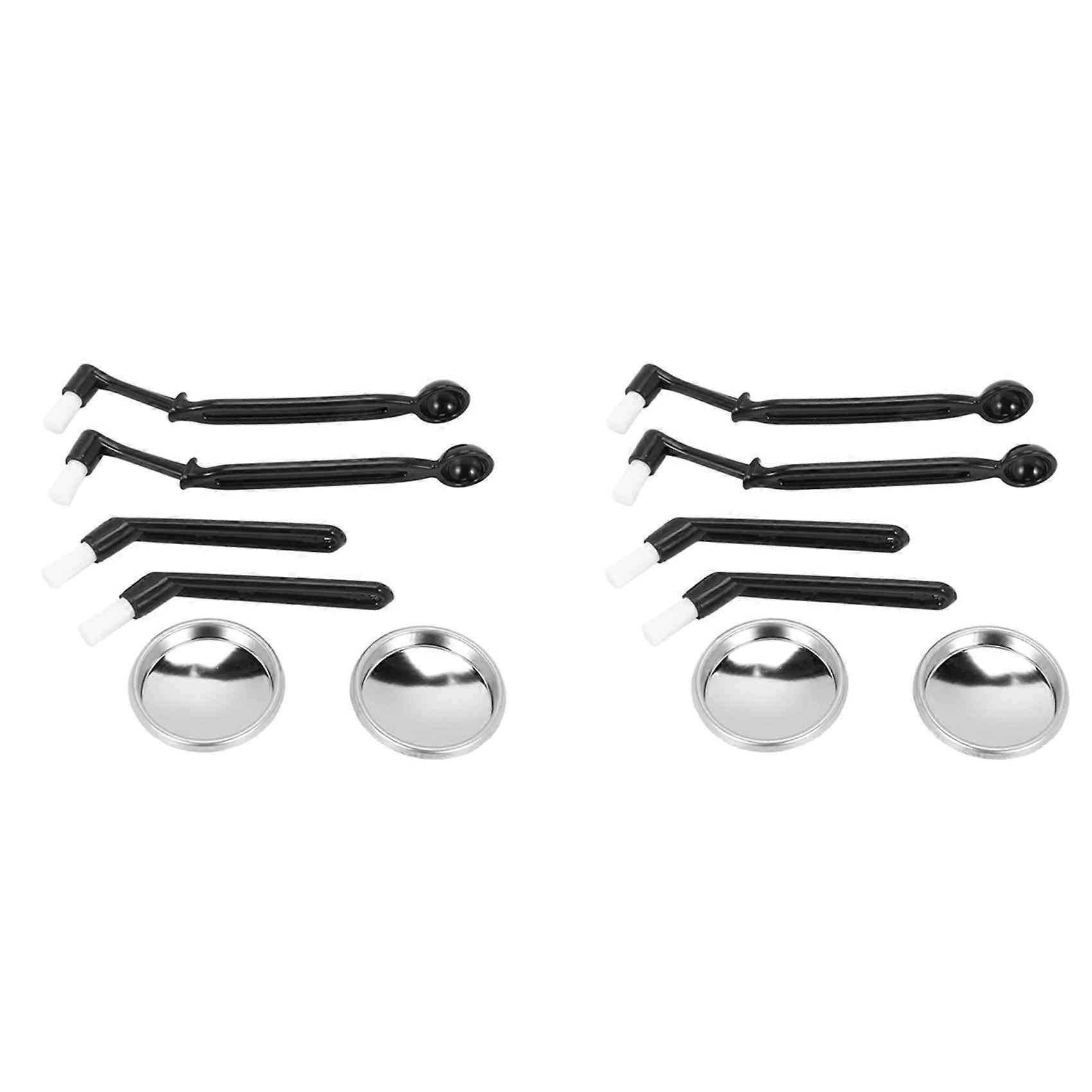 2X Coffee Machine Cleaning Set,Coffee Machine Brush Back Flush Insert Metal Blind Filter 58 mmfor Espresso Machine