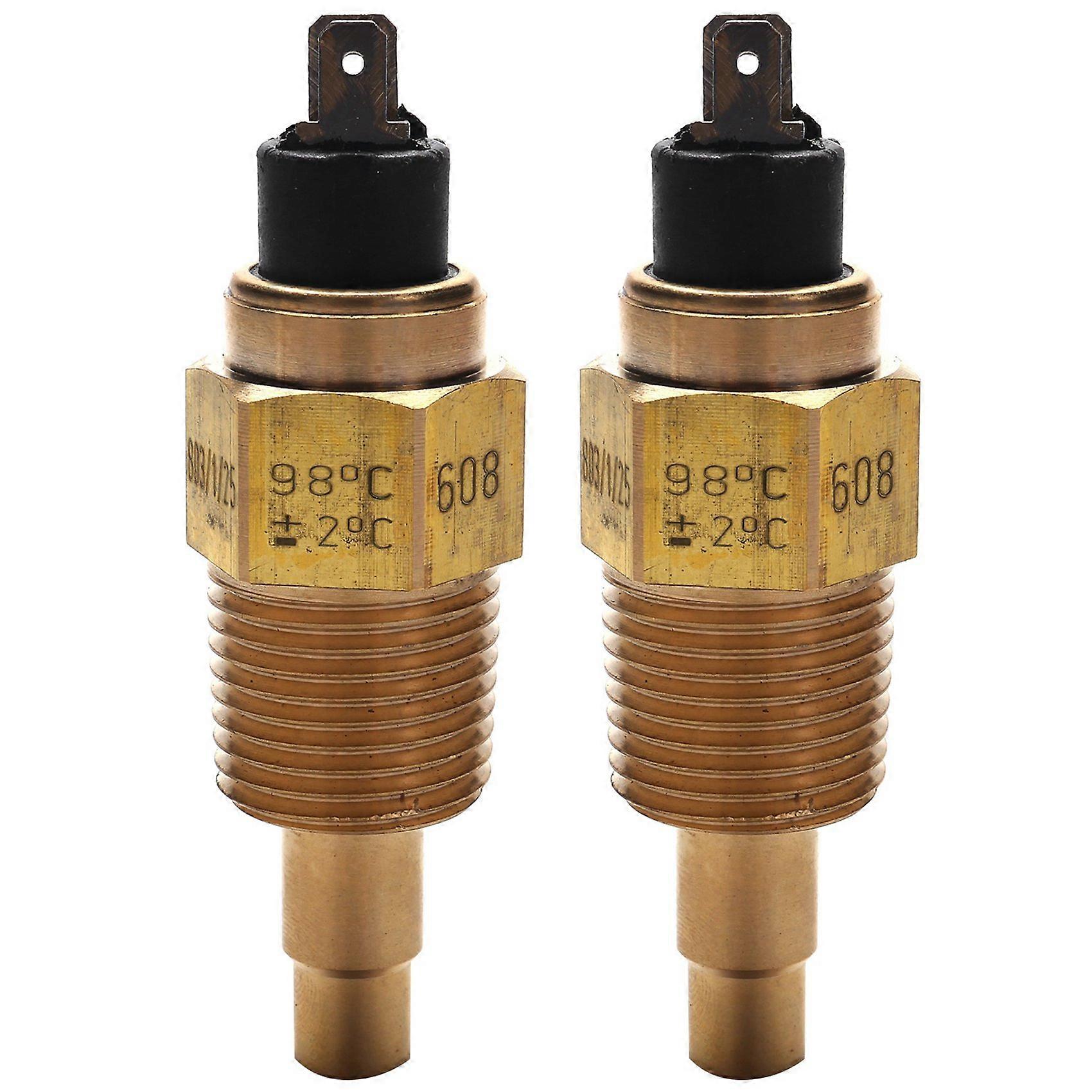 2X Vdo 1/2 Npt 21mm Thread Engine Oil Temperature Sensor Water Temperature Sensor for Generator Set