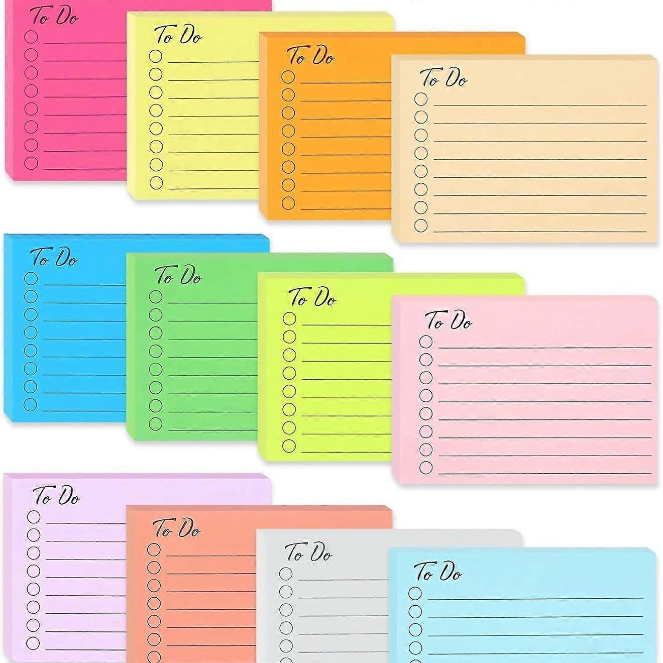 50sheets Sticky Notes Memo Pad Planner Notepad To Do List Stickers Shopping Checklist sticky notes Office Supplies Stationery