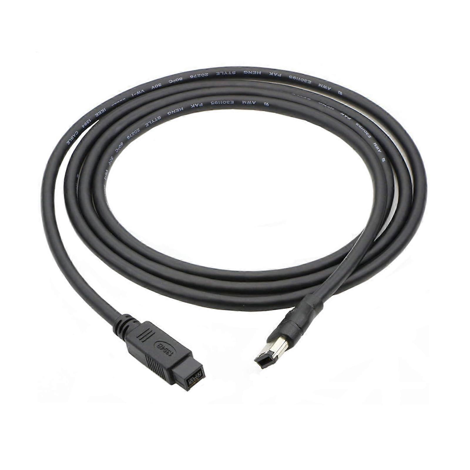 FireWire Cable 6Pin To 9Pin Adapter 1.8m Printer Scanner Hard Drive Connection