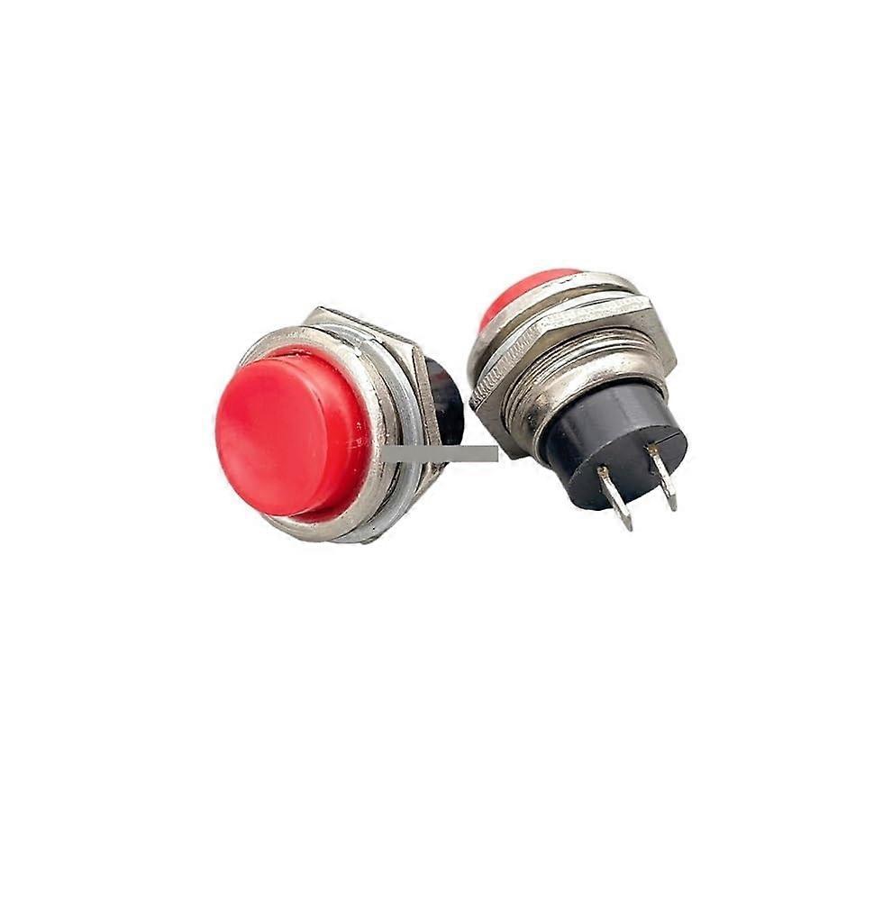 DS-212 Push Button Switch 1PCS Momentary SPST NO Round Cap 125V 3A Available in Red Gray Green White Black Blue Yellow